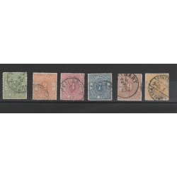 1869 GERMANIA ANTICHI STATI WURTTEMBERG CIFRA IN OVALE 6 VAL USATI MF54692