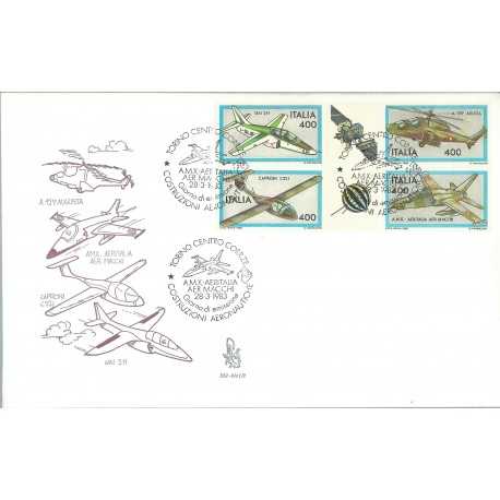 1983 FDC VENETIA 551/bis ITALIA BLOCCO AEREI NON VIAGGIATA MF27832