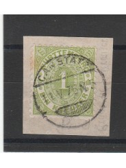 1874 GERMANIA ANTICHI STATI WURTTEMBERG CIFRA IN OVALE 1 VAL USATO COME FOTO MF54697