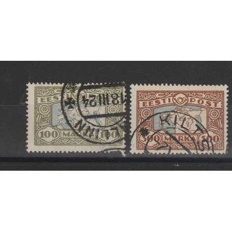 1923-24 ESTONIA EESTI CARTA GEOGRAFICA 2 V USATI MF54681