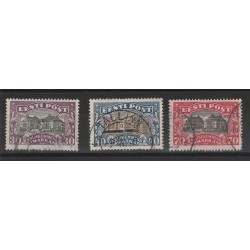 1924-27 ESTONIA EESTI CARTA GEOGRAFICA 3 V USATI MF54680