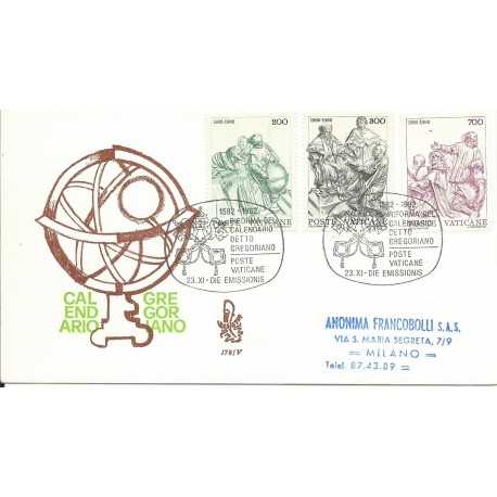 1982 FDC VENETIA N 178 /V - VATICANO CALENDARIO GREGORIANO VIAGGIATA MF28145