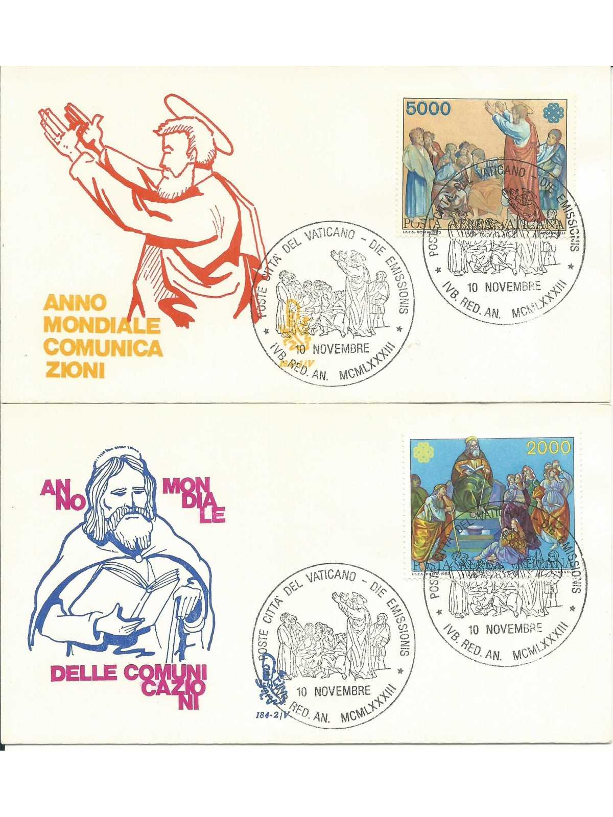 1983 FDC VENETIA N 184 /V - VATICANO ANNO COMUNICAZIONI NON VIAGGIATE MF28137