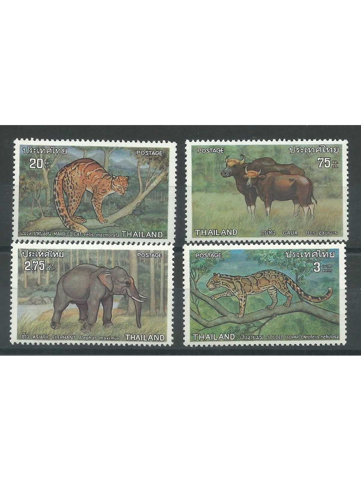 1975 THAILANDIA THAILAND FAUNA ANIMALI 4 V MNH MF53744