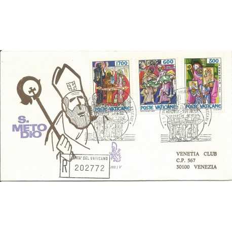 1985 FDC VENETIA N 192 /V - VATICANO SAN METODIO RACCOMANDATA MF28130