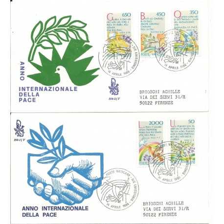 1986 FDC VENETIA N 198 /V - VATICANO ANNO DELLA PACE NON VIAGGIATE MF28124