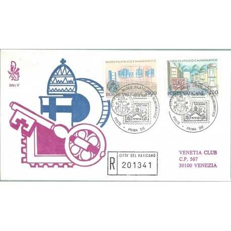 1987 FDC VENETIA N 206 /V - VATICANO MUSEO FILATELICO RACCOMANDATA MF28115