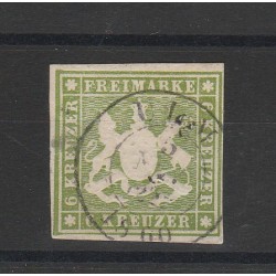 1859 GERMANIA ANTICHI STATI WURTTEMBERG STEMMA N 13 USATO MF54718