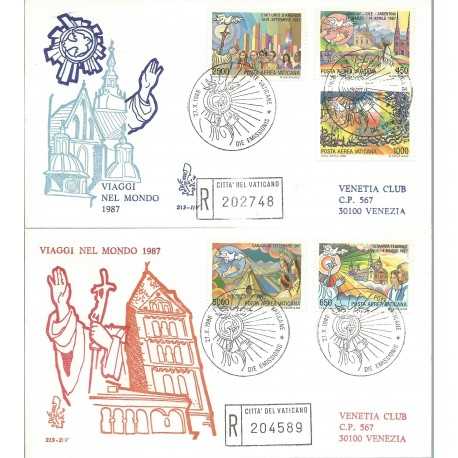 1988 FDC VENETIA N 213 /V - VATICANO VIAGGI DEL PAPA RACCOMANDATE MF28109