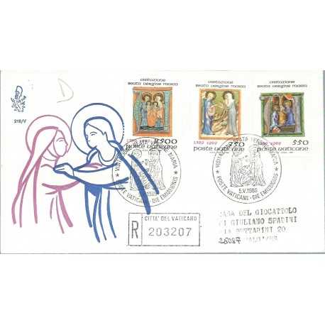 1989 FDC VENETIA N 216 /V - VATICANO VISITAZIONE RACCOMANDATA MF28107