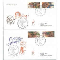 2003 FDC VENETIA N 360 VATICANO ANIMALI IN SAN PIETRO VIAGGIATE MF27992