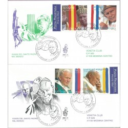 2004 FDC VENETIA N 369 VATICANO VIAGGI DEL PAPA VIAGGIATE MF27985