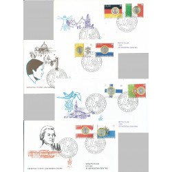 2004 FDC VENETIA N 373 VATICANO MONETA UNICA L'EURO VIAGGIATE MF27982