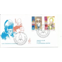 2004 FDC VENETIA N 377 VATICANO CONGRESSO EUCARISTICO VIAGGIATA MF27979