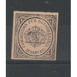 BAVIERA BAYERN 1865I RITORNO AUSBURG 1 VAL SENZA GOMMA MF54813