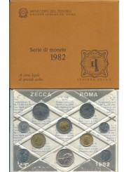 1982 REPUBBLICA ITALIANA ITALIA DIVISIONALE SERIE ZECCA 10 MONETE FDC MF24081