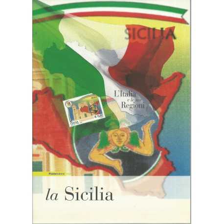2008 ITALIA REPUBBLICA FOLDER L'ITALIA E LE SUE REGIONI LA SICILIA MF27975