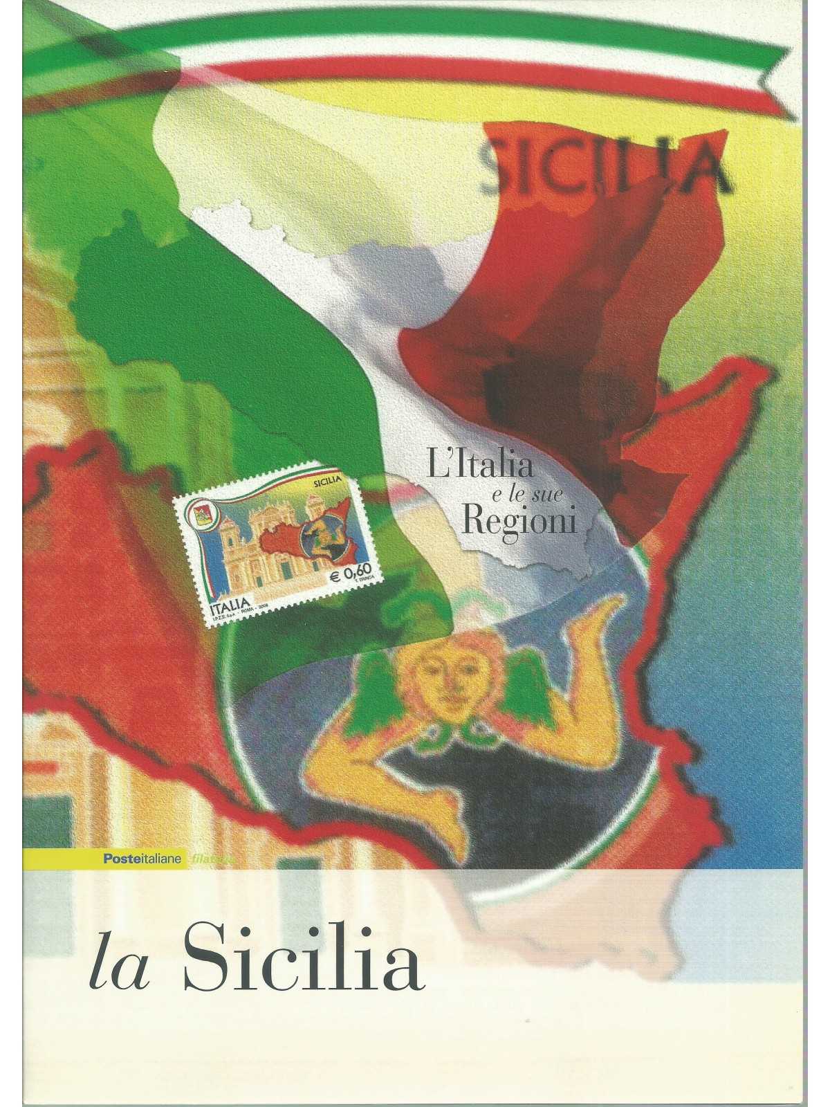 2008 ITALIA REPUBBLICA FOLDER L'ITALIA E LE SUE REGIONI LA SICILIA MF27975