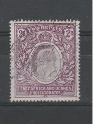 EAST AFRICA UGANDA 1903-04 EDOARD VII 2 R PURPLE SG 10 USATO MF55282
