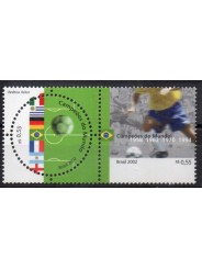 2002 EMISSIONE CONGIUNTA BRASILE ITALIA MONDIALI DI CALCIO 2 V. MNH MF27926