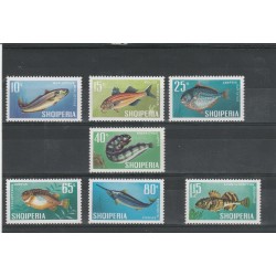 1967 ALBANIASHOIPERIA FAUNA PESCI 7 V - MNH MF55259