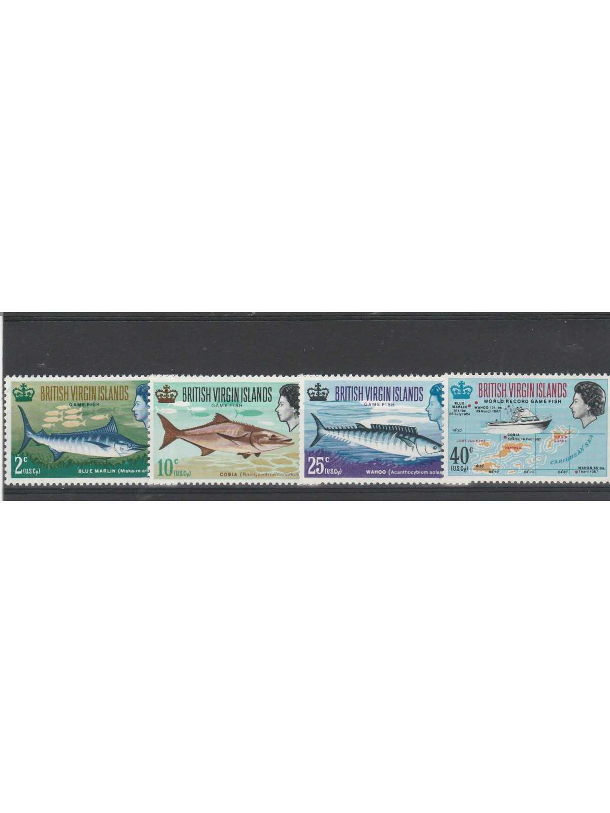 VIRGIN ISLANDS 1967 FAUNA PESCI 6 V MNH MF55254