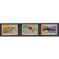 1975 INDONESIA FAUNA PESCI 3 VAL MNH MF55350