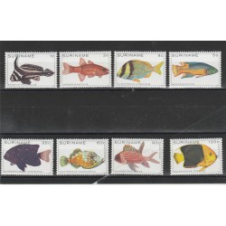 SURINAME 1980 FAUNA PESCI 8 V MNH MF55352