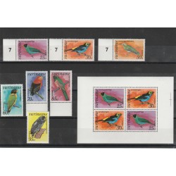 SURINAME 1977 FAUNA UCCELLI 7 V + BF MNH MF55328