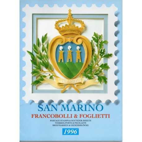 1996 SAN MARINO LIBRO UFFICIALE COMPLETO RACCOLTA EMISSIONI FILATELICHE MF28204