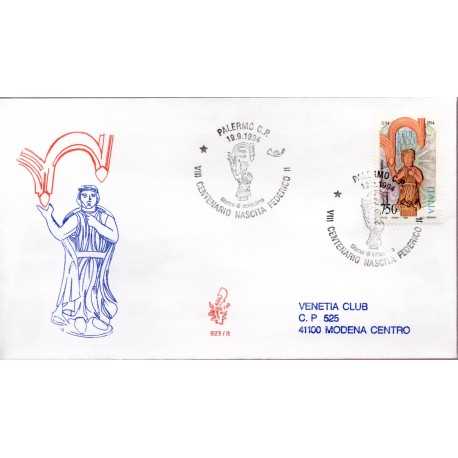 1994 FDC VENETIA 823 ITALIA FEDERICO II VIAGGIATA MF28506