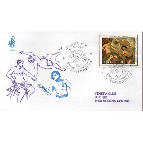 1994 FDC VENETIA 814 ITALIA IL TINTORETTO VIAGGIATA MF28516