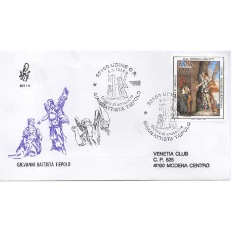 1996 FDC VENETIA 865 ITALIA GIOVANNI BATTISTA TIEPOLO VIAGGIATA MF28508