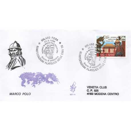 1996 FDC VENETIA 867 ITALIA MARCO POLO VIAGGIATA MF28498