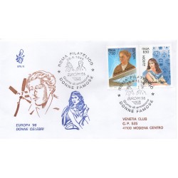 1996 FDC VENETIA 875 ITALIA EUROPA DONNE CELEBRI VIAGGIATA MF28487
