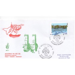 1996 FDC VENETIA 876 ITALIA ACCORDO RA.MO.GE VIAGGIATA MF28484
