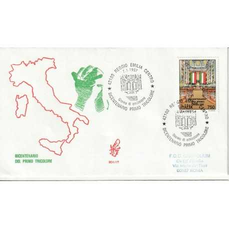 1997 FDC VENETIA 904/IT ITALIA BICENTENARIO DEL PRIMO TRICOLORE MF80371