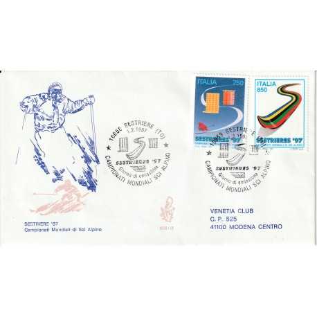 1997 FDC VENETIA 905/IT ITALIA SESTRIERE '97 SCI ALPINO MF80374