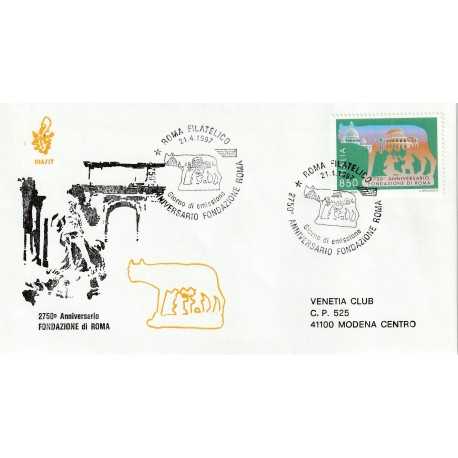 1997 FDC VENETIA 914/IT ITALIA 2750° ANN. FONDAZIONE DI ROMA MF80381