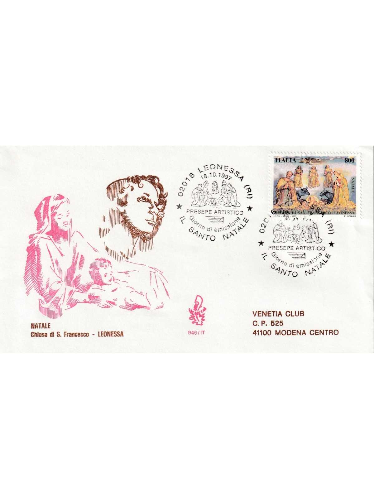 1997 FDC VENETIA 946/IT ITALIA NATALE - LEONESSA MF80415