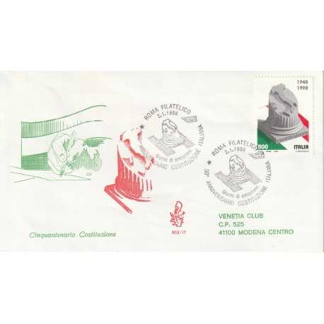 1998 FDC VENETIA 953/IT ITALIA CINQUANTENARIO COSTITUZIONE MF80422