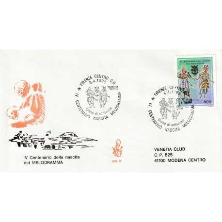 1998 FDC VENETIA 960/IT ITALIA IV CENT. NASCITA MELODRAMMA MF80429