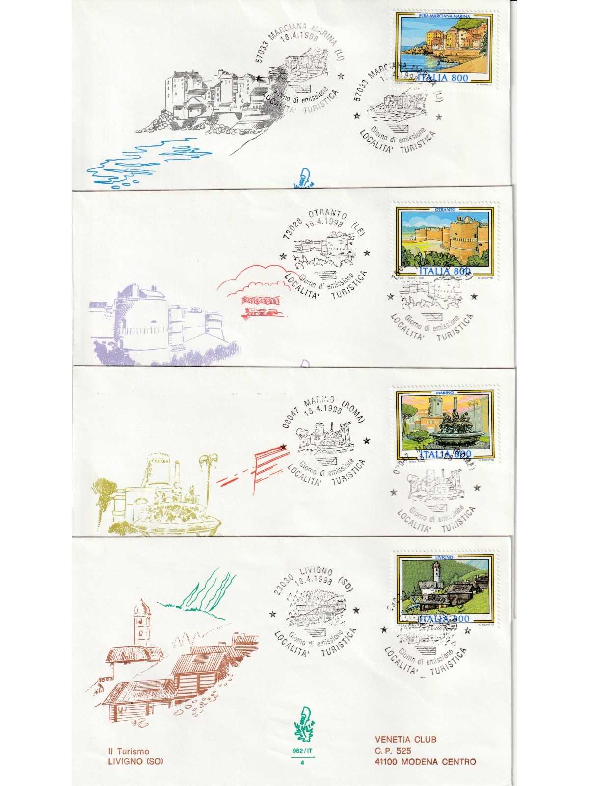 1998 FDC VENETIA 962/IT ITALIA SERIE TURISTICA MF80431