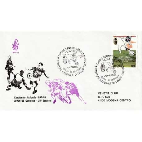 1998 FDC VENETIA 967/IT ITALIA JUVENTUS CAMPIONE D'ITALIA 25 SCUDETTO MF80436