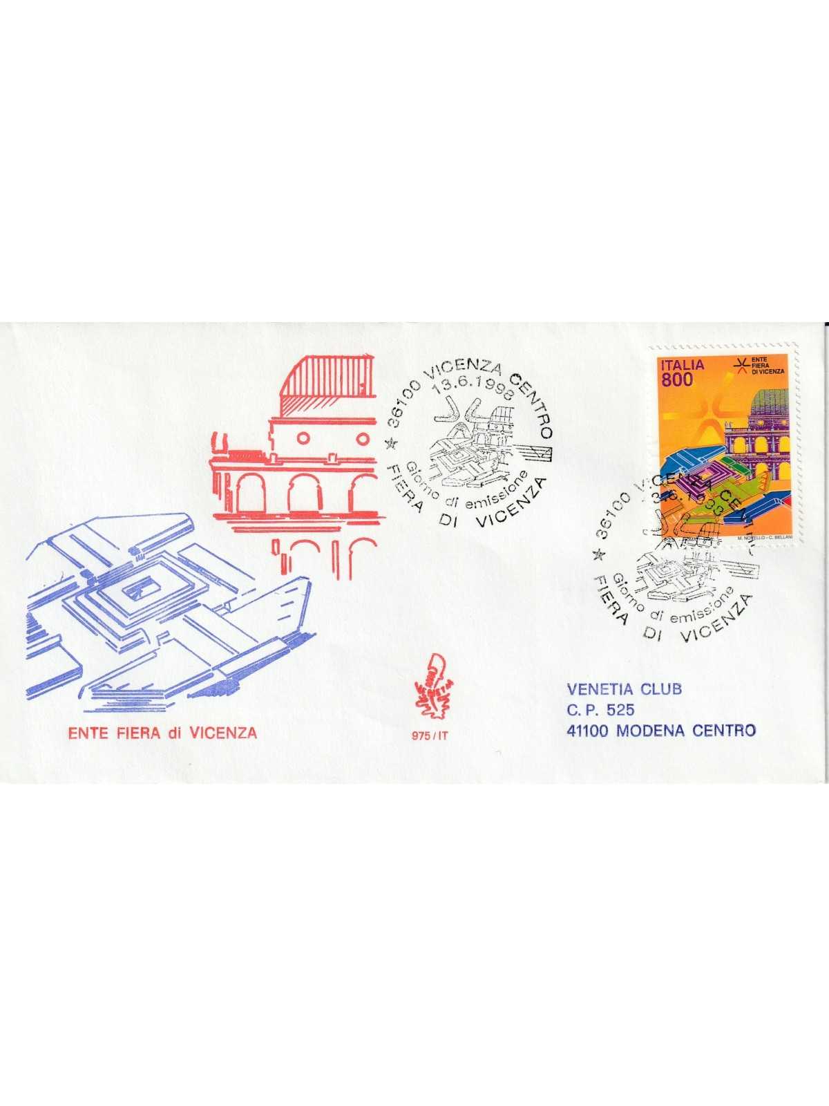 1998 FDC VENETIA 975/IT ITALIA ENTE FIERA DI VICENZA MF80444