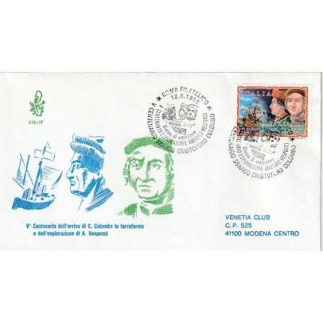 1998 FDC VENETIA 979/IT ITALIA COLOMBO - VESPUCCI MF80448