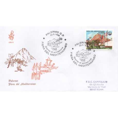 1996 FDC VENETIA 879 ITALIA PALERMO FIERA DEL MEDITERRANEO VIAGGIATA MF28481