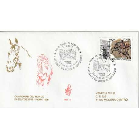 1998 FDC VENETIA 983/IT ITALIA MONDIALI DI EQUITAZIONE - ROMA MF80454