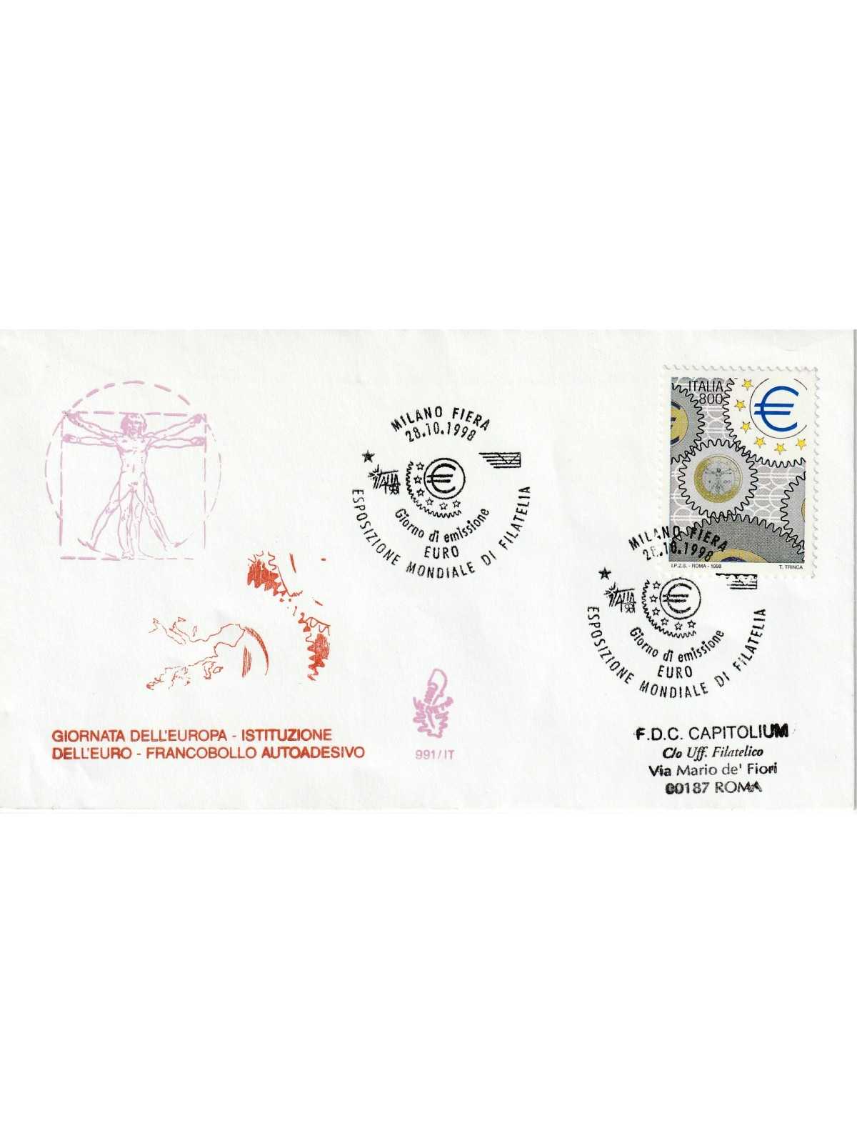 1998 FDC VENETIA 991/IT ITALIA GIORNATA DELL'EUROPA AUTODESIVO MF80462