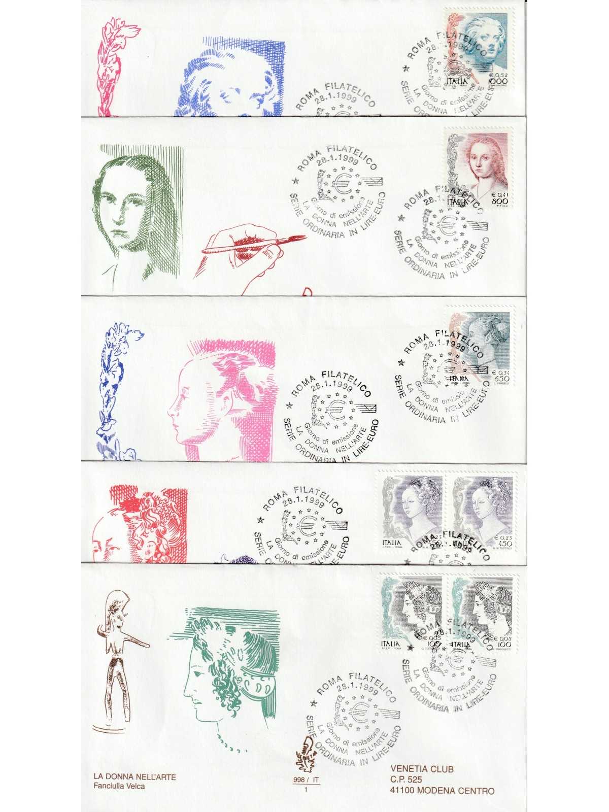 1999 FDC VENETIA 998/IT ITALIA SERIE DONNE CELEBRI MF80468